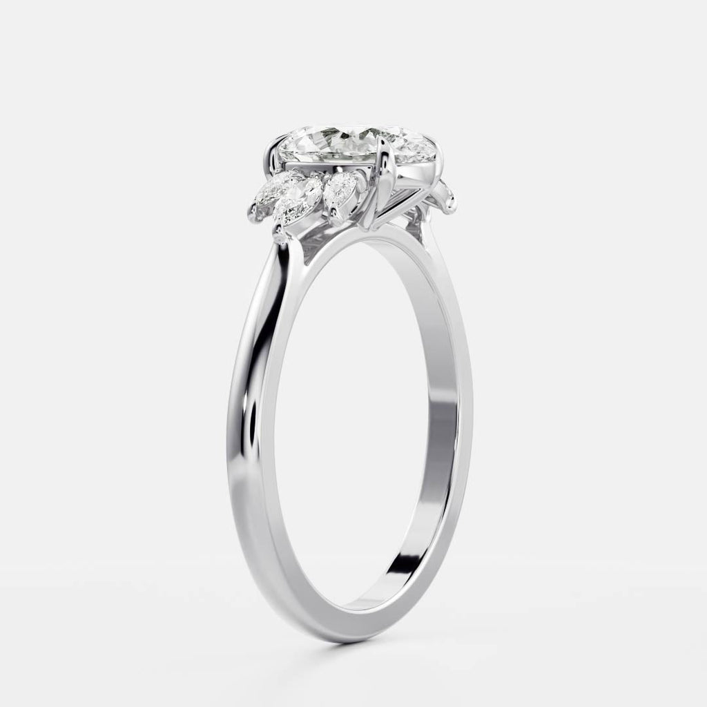 Solitaire- 1.0 CT Oval Moissanite Engagement Ring