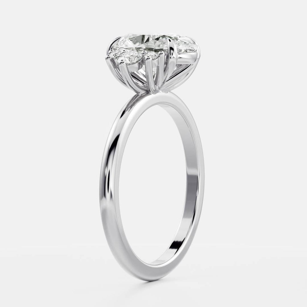Solitaire- 1.0 CT Oval Moissanite Engagement Ring