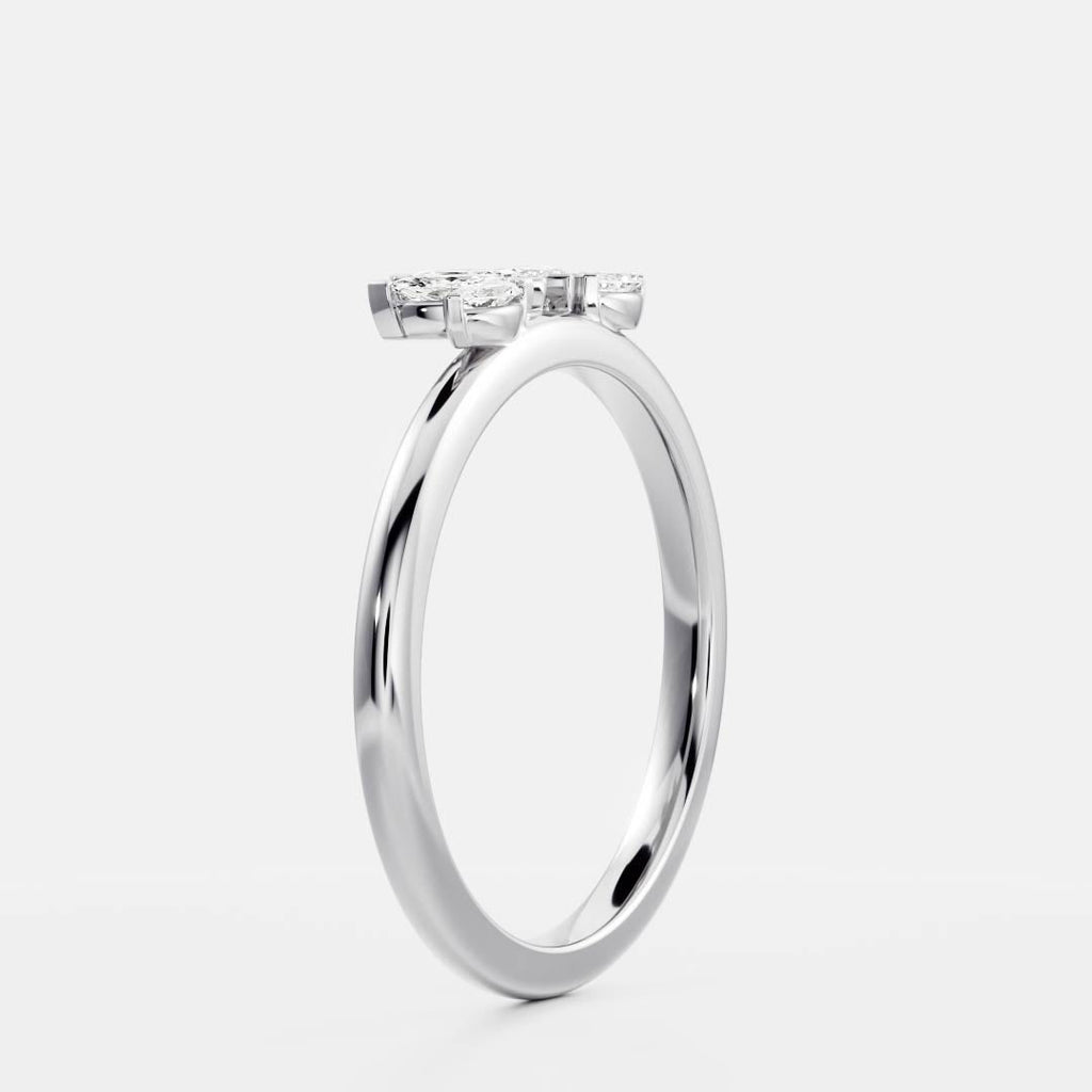 Five Stone- 0.30 CT Marquise Moissanite Wedding Band