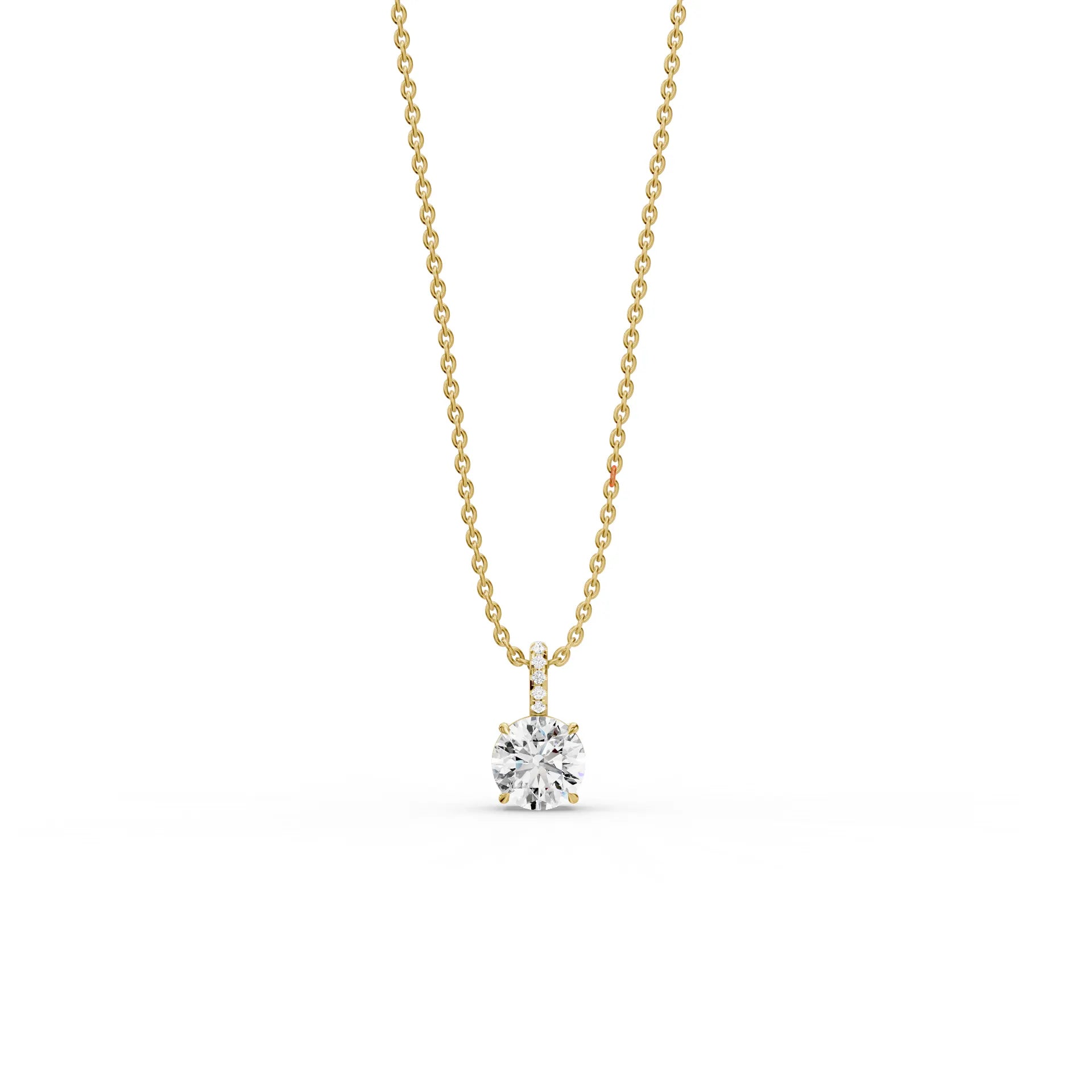 Classic Round Pendant with Pave Bail