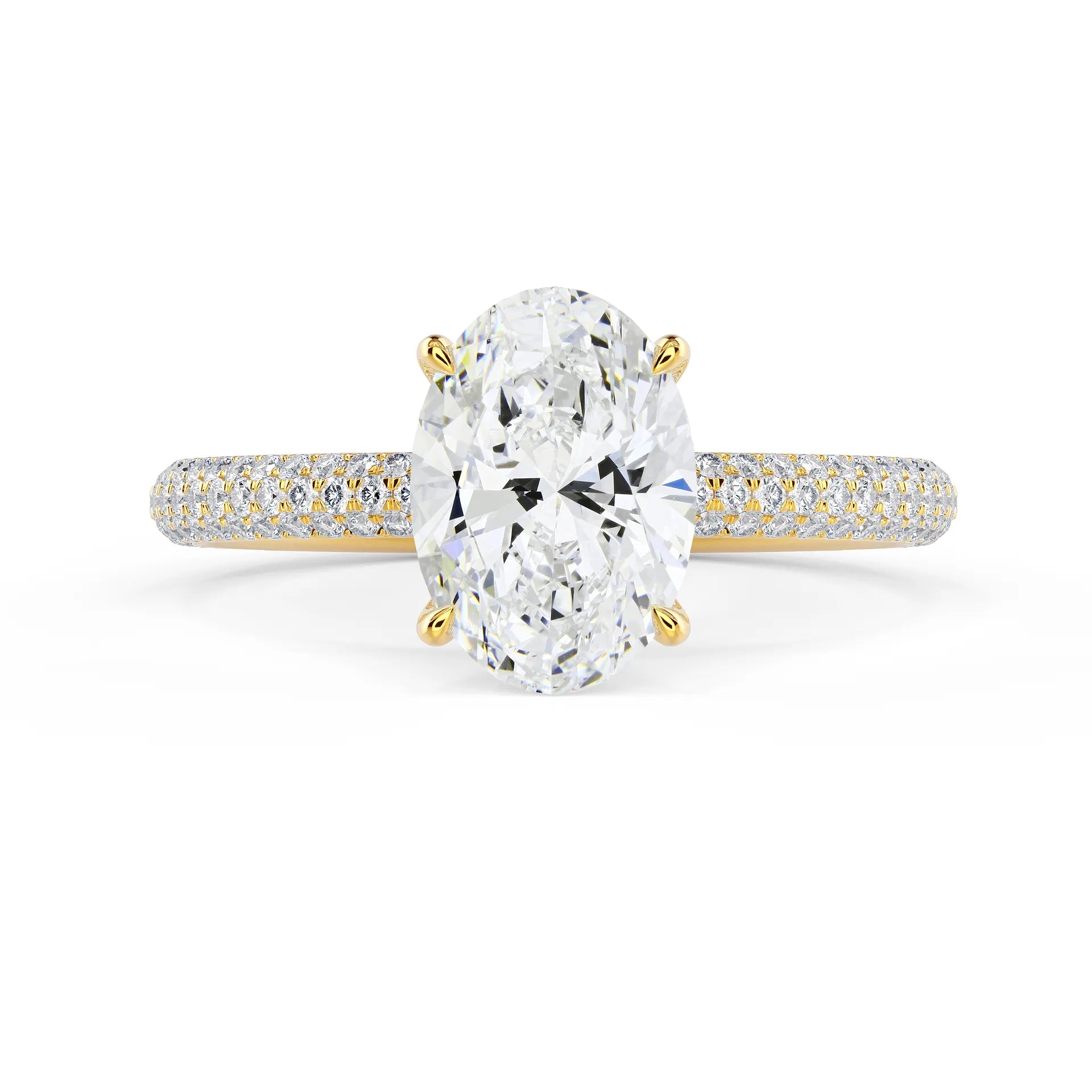 Three Sided Pave Setting