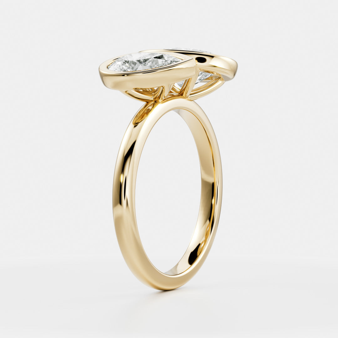 Solitaire- 1.0 CT Oval Moissanite Engagement Ring