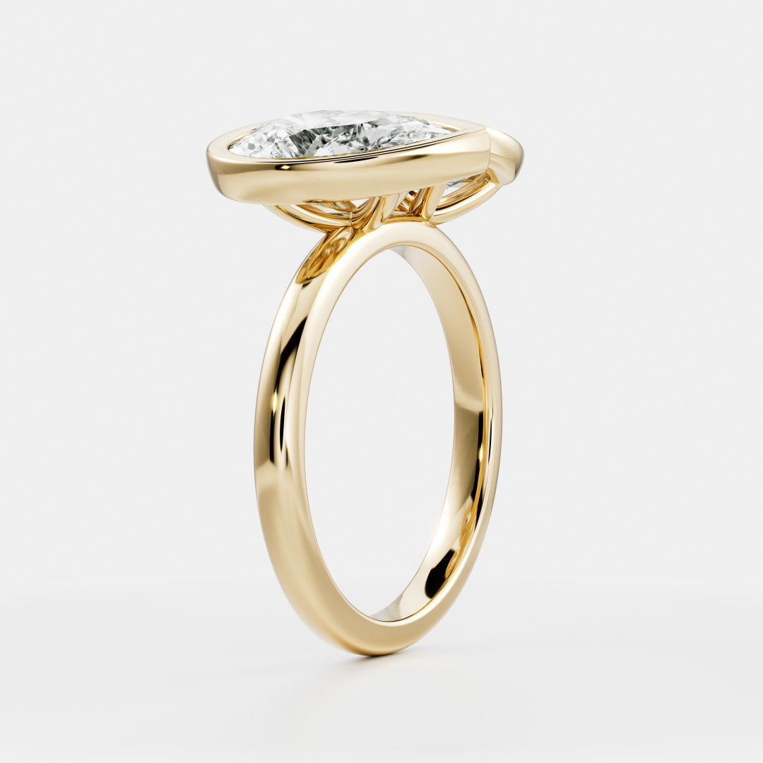 Solitaire- 1.0 CT Oval Moissanite Engagement Ring