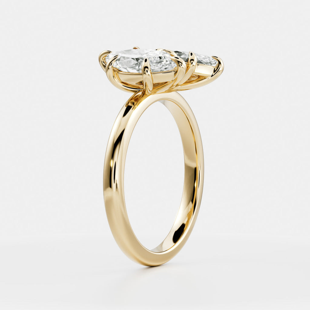 Solitaire- 1.0 CT Oval Moissanite Engagement Ring