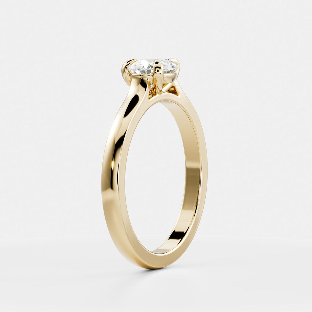Solitaire-Oval Lab Grown Diamond Engagement Ring