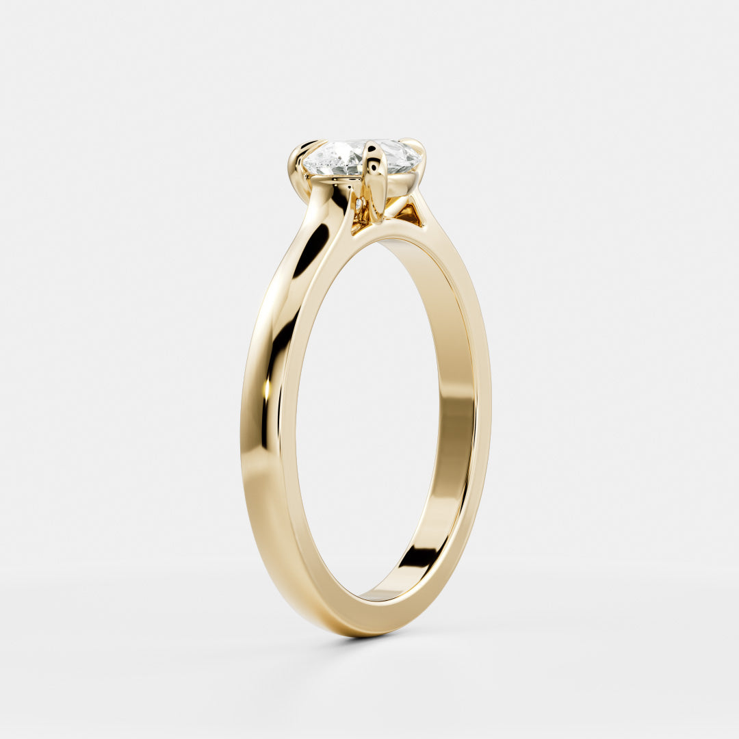 Solitaire-Oval Lab Grown Diamond Engagement Ring