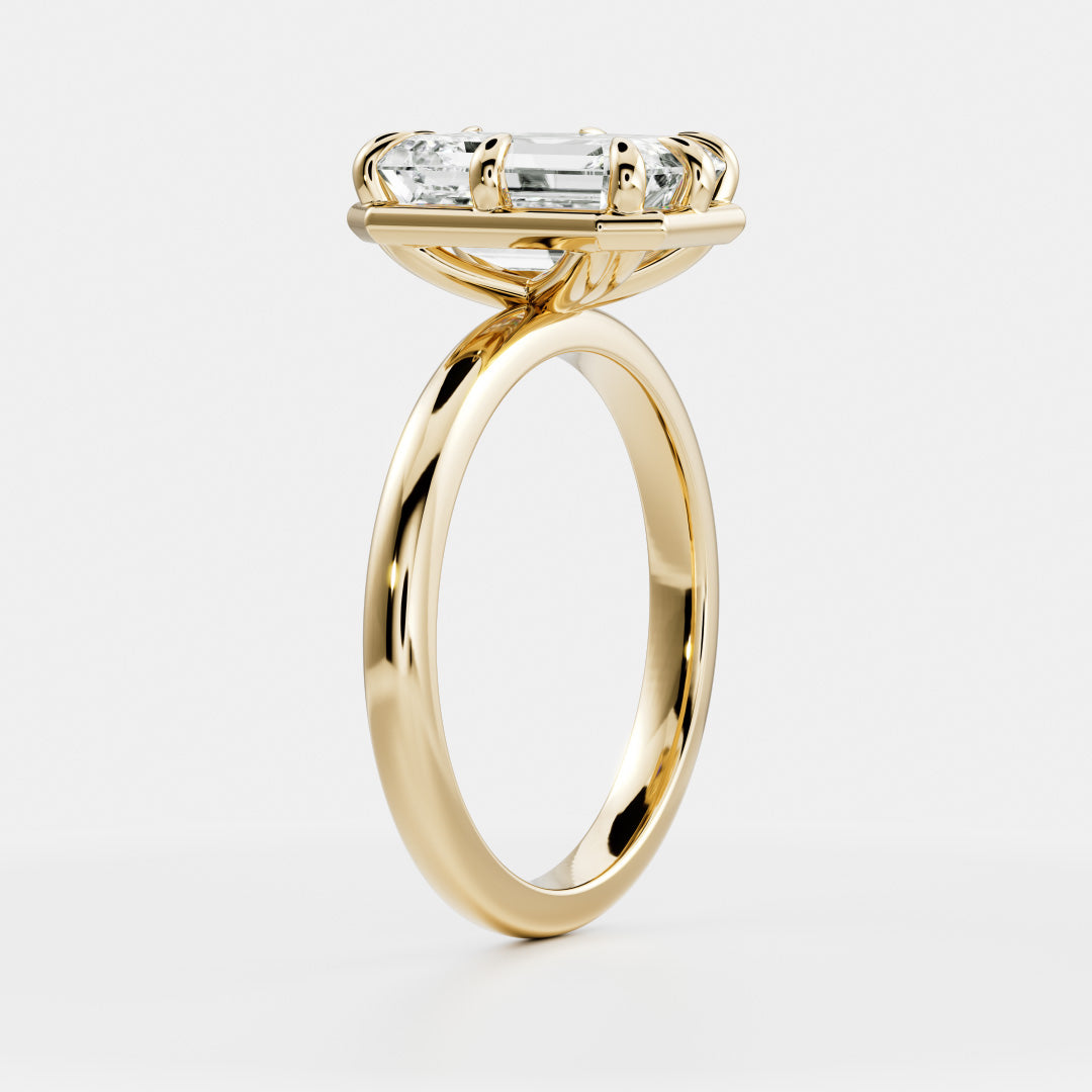 Solitaire- 1.0 CT Oval Moissanite Engagement Ring