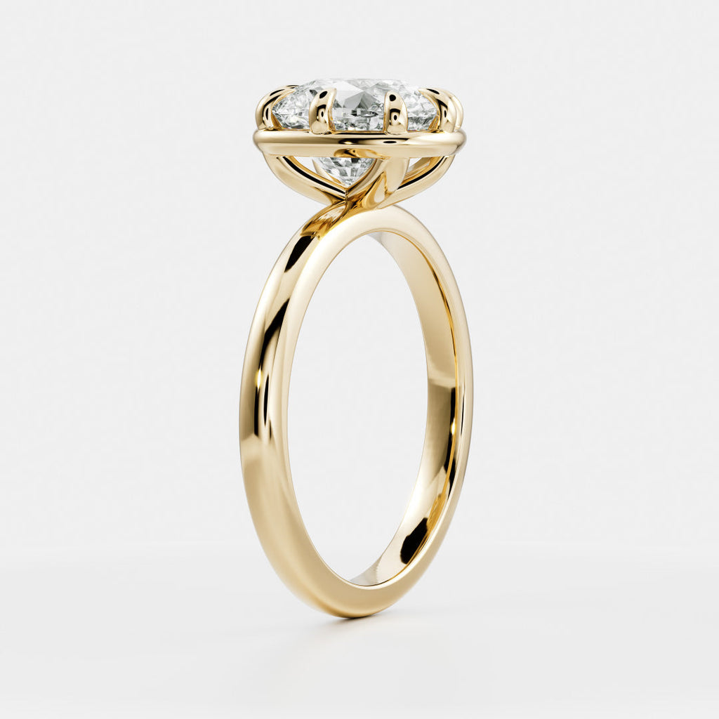 Solitaire- 1.0 CT Oval Moissanite Engagement Ring