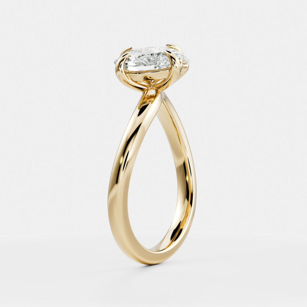 Solitaire-Oval Lab Grown Diamond Engagement Ring