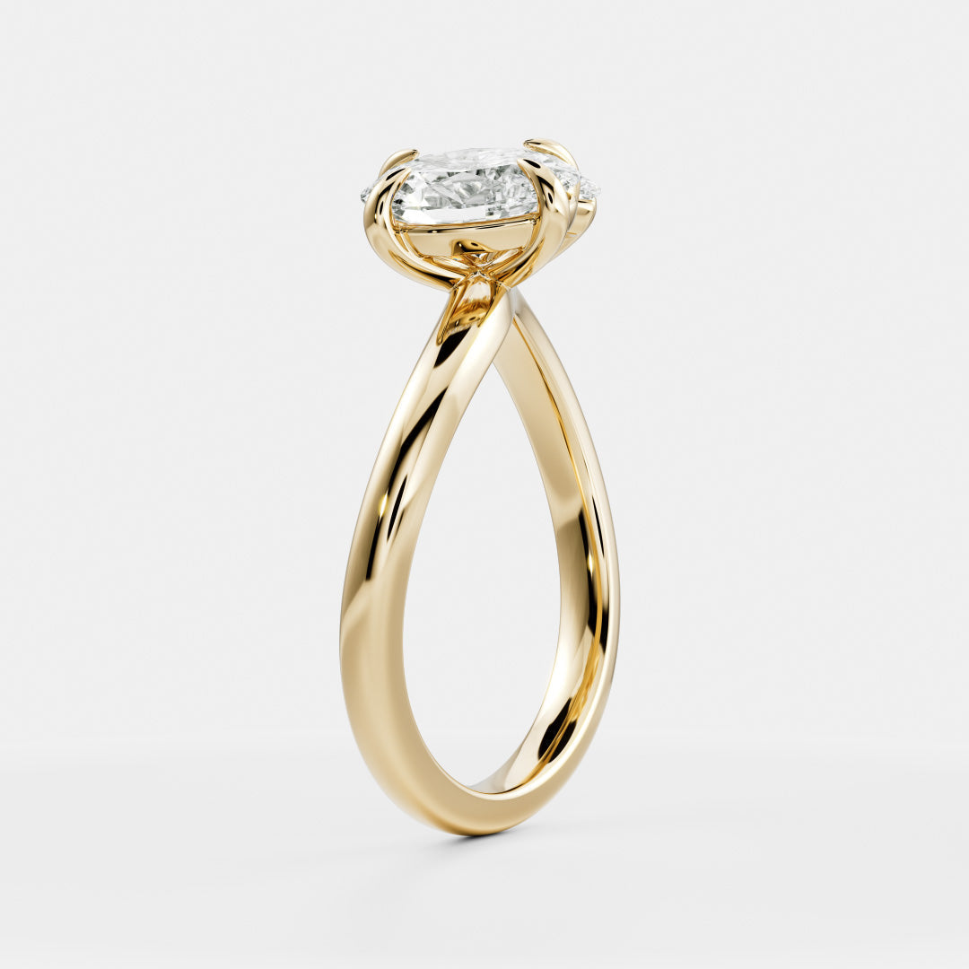 Solitaire-Oval Lab Grown Diamond Engagement Ring