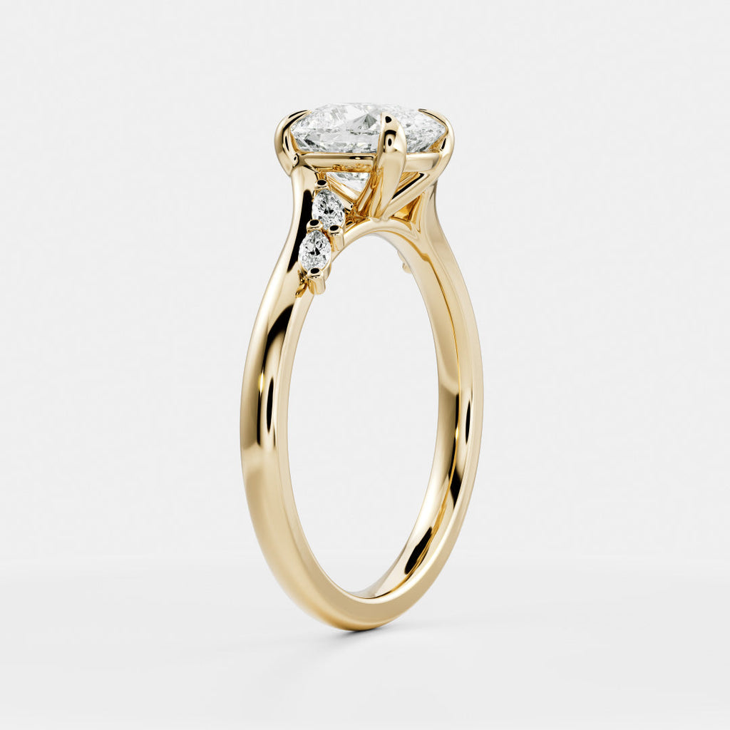 Solitaire- 1.0 CT Oval Moissanite Engagement Ring