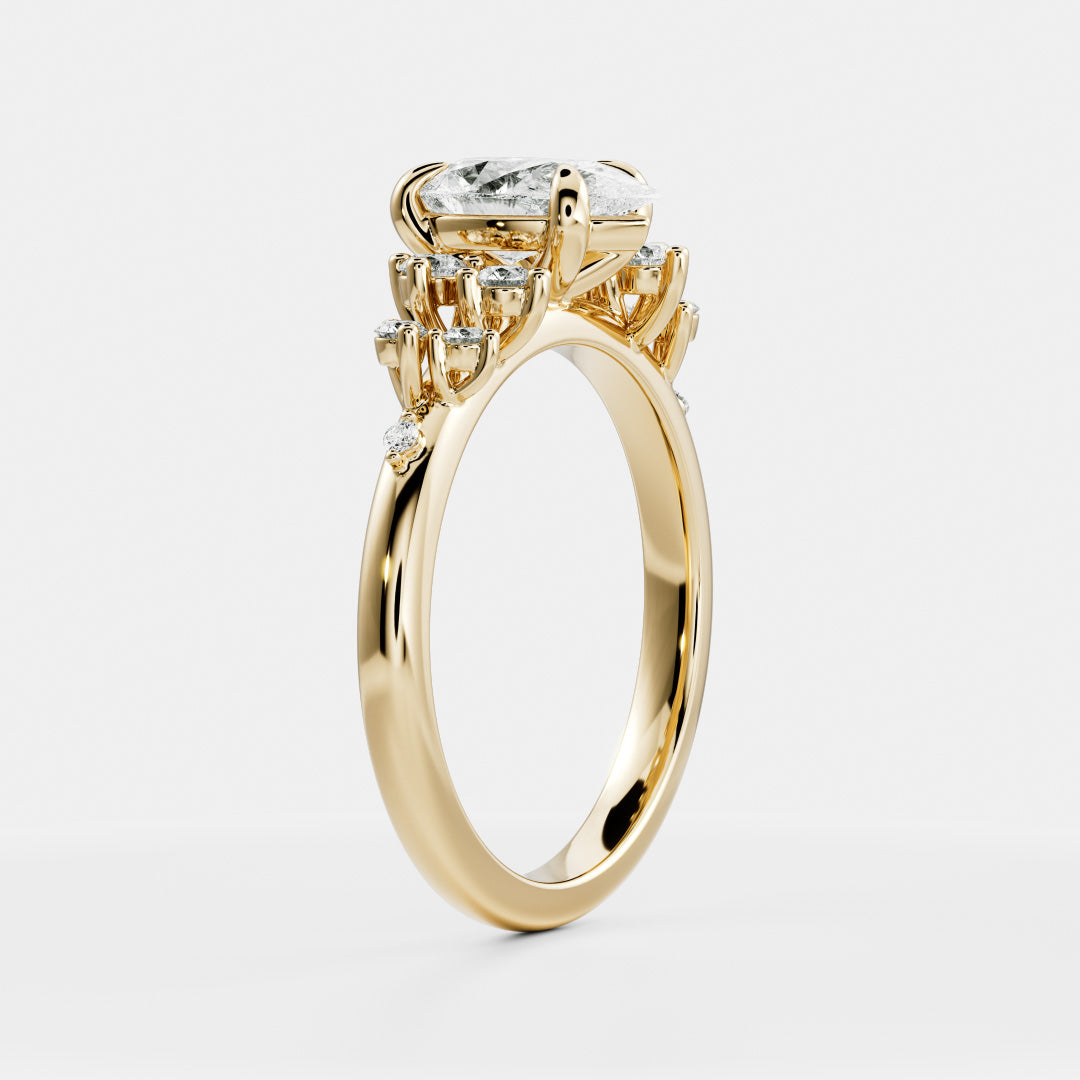 Solitaire-Oval Lab Grown Diamond Engagement Ring