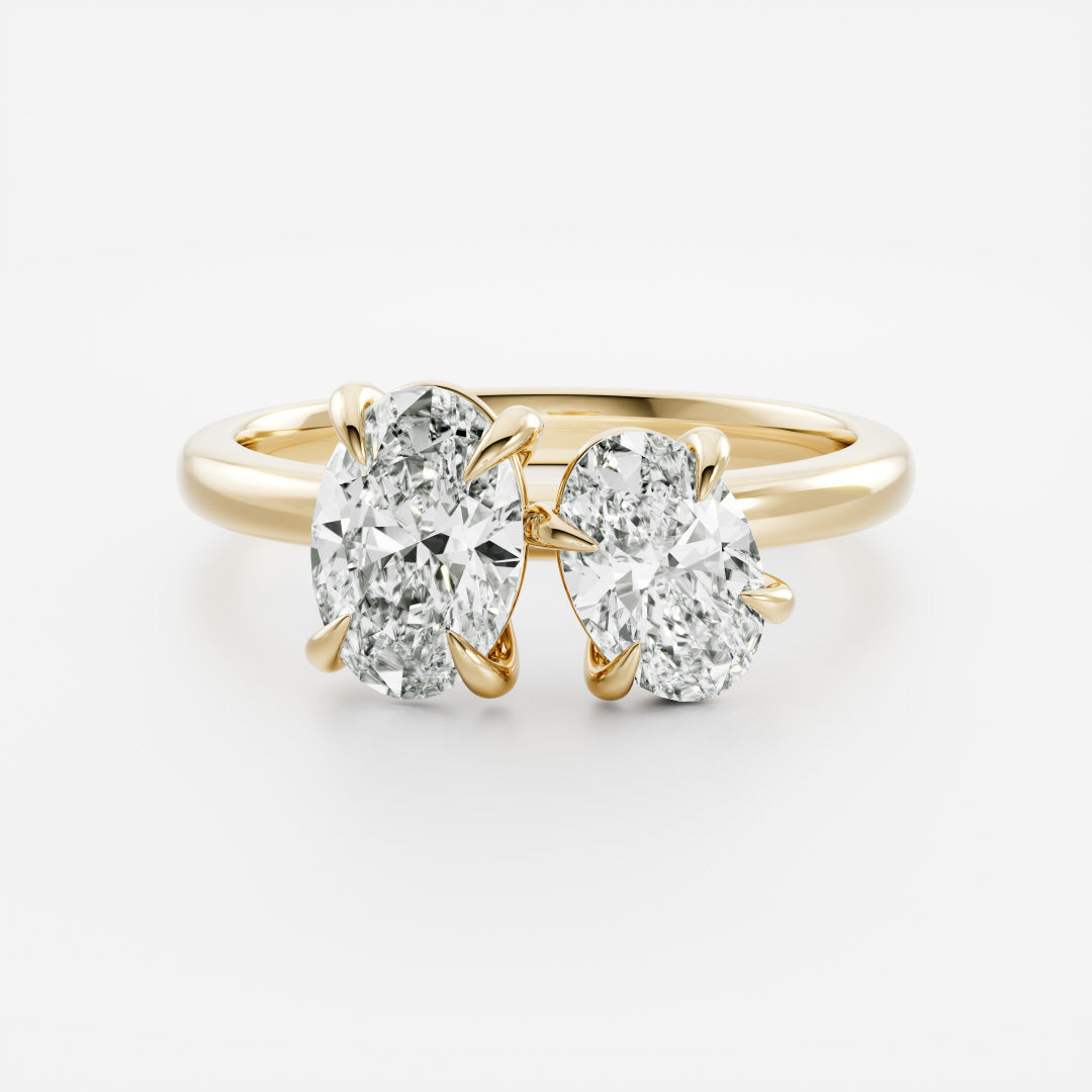 Solitaire- 1.0 CT Oval Moissanite Engagement Ring