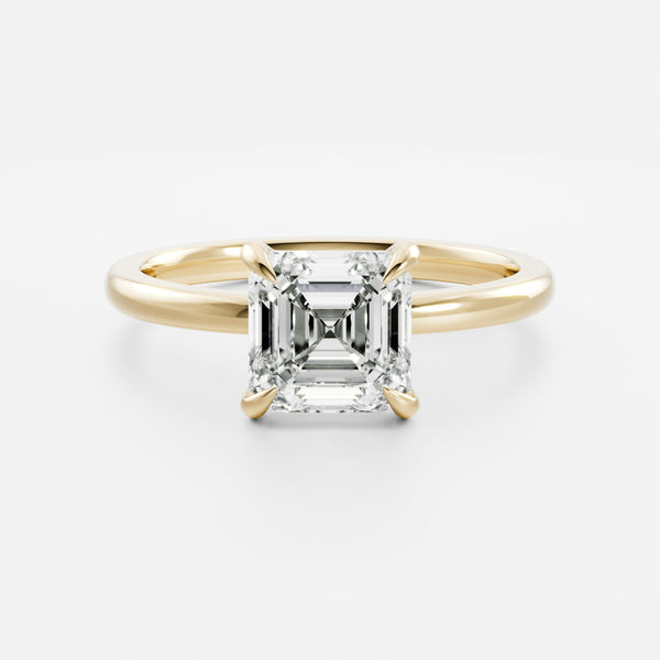 Solitaire- 1.15 CT Asscher Moissanite Engagement Ring - Solitaire- 1.0 CT Oval Moissanite Engagement Ring