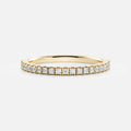 Half Eternity- 0.20 CT Oval Moissanite Wedding Band