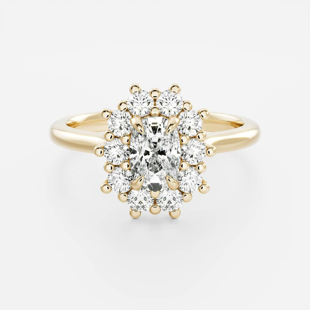 Solitaire- 1.0 CT Oval Moissanite Engagement Ring