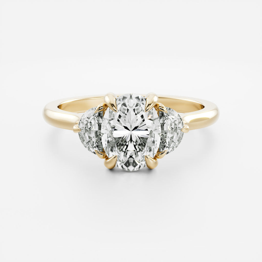 Solitaire- 1.0 CT Oval Moissanite Engagement Ring