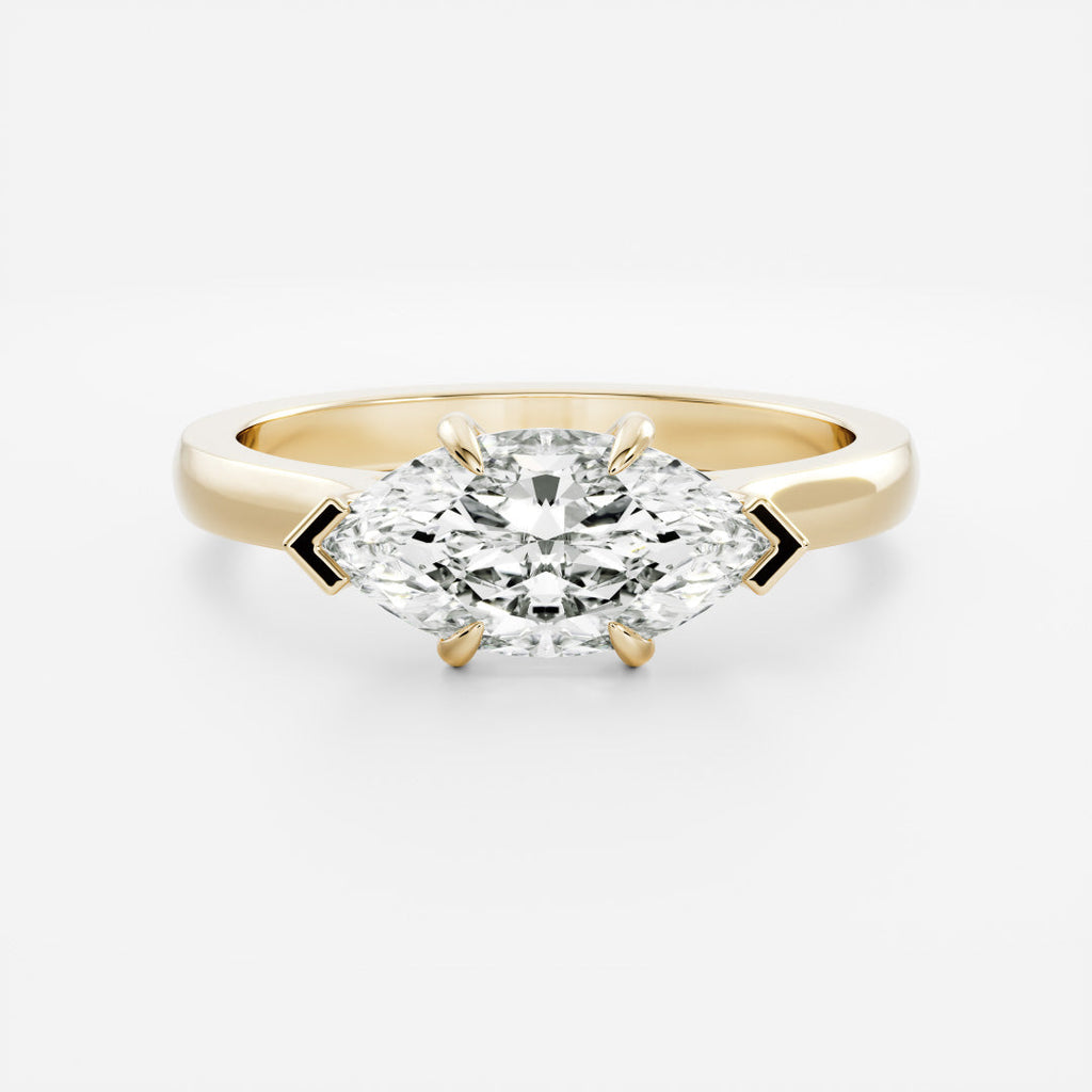 Solitaire- 1.0 CT Oval Moissanite Engagement Ring