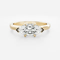 Solitaire- 1.0 CT Oval Moissanite Engagement Ring