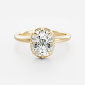 Solitaire- 1.0 CT Oval Moissanite Engagement Ring