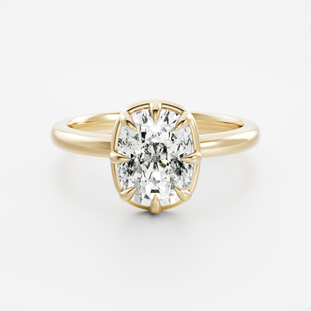 Solitaire- 1.0 CT Oval Moissanite Engagement Ring