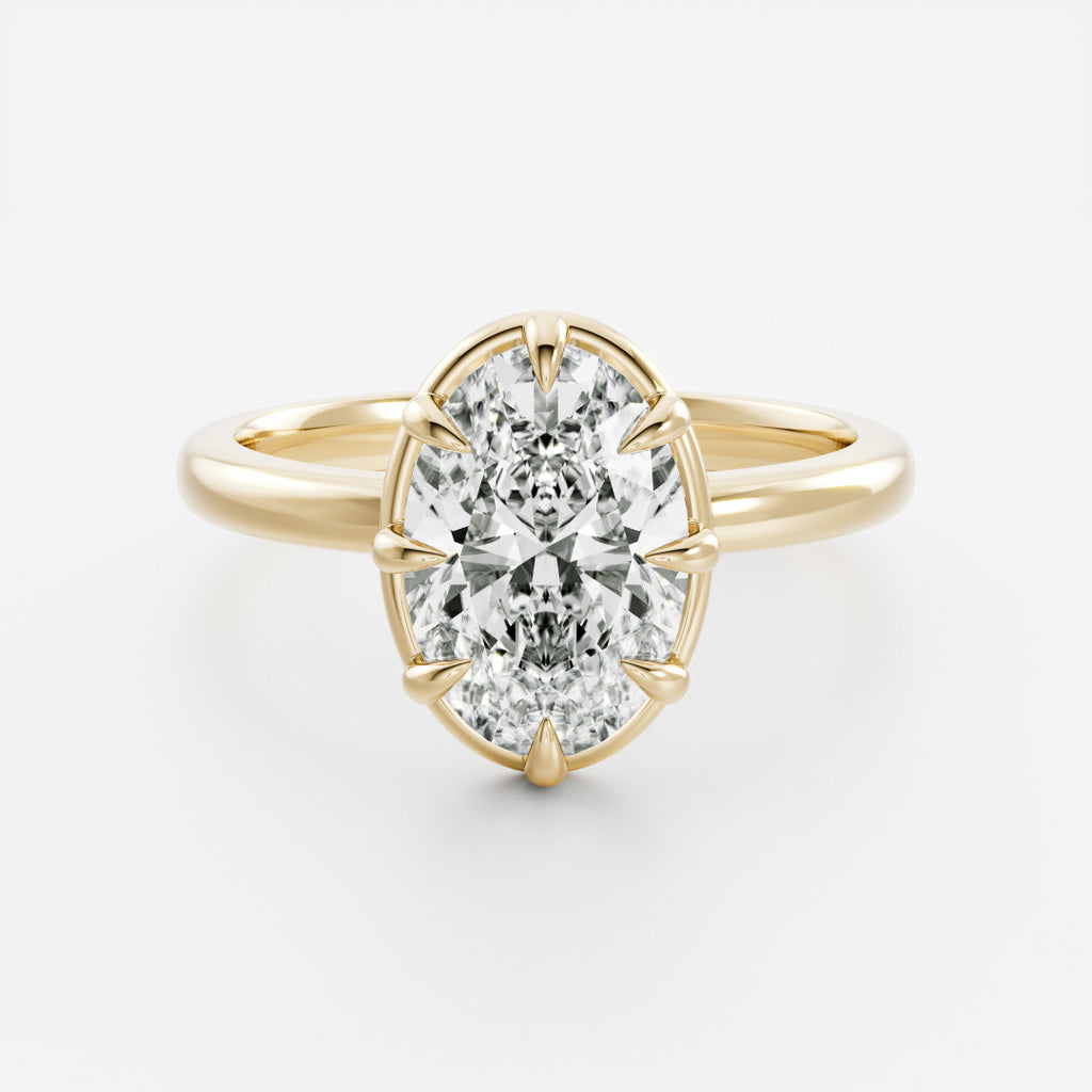 Solitaire-Oval Lab Grown Diamond Engagement Ring