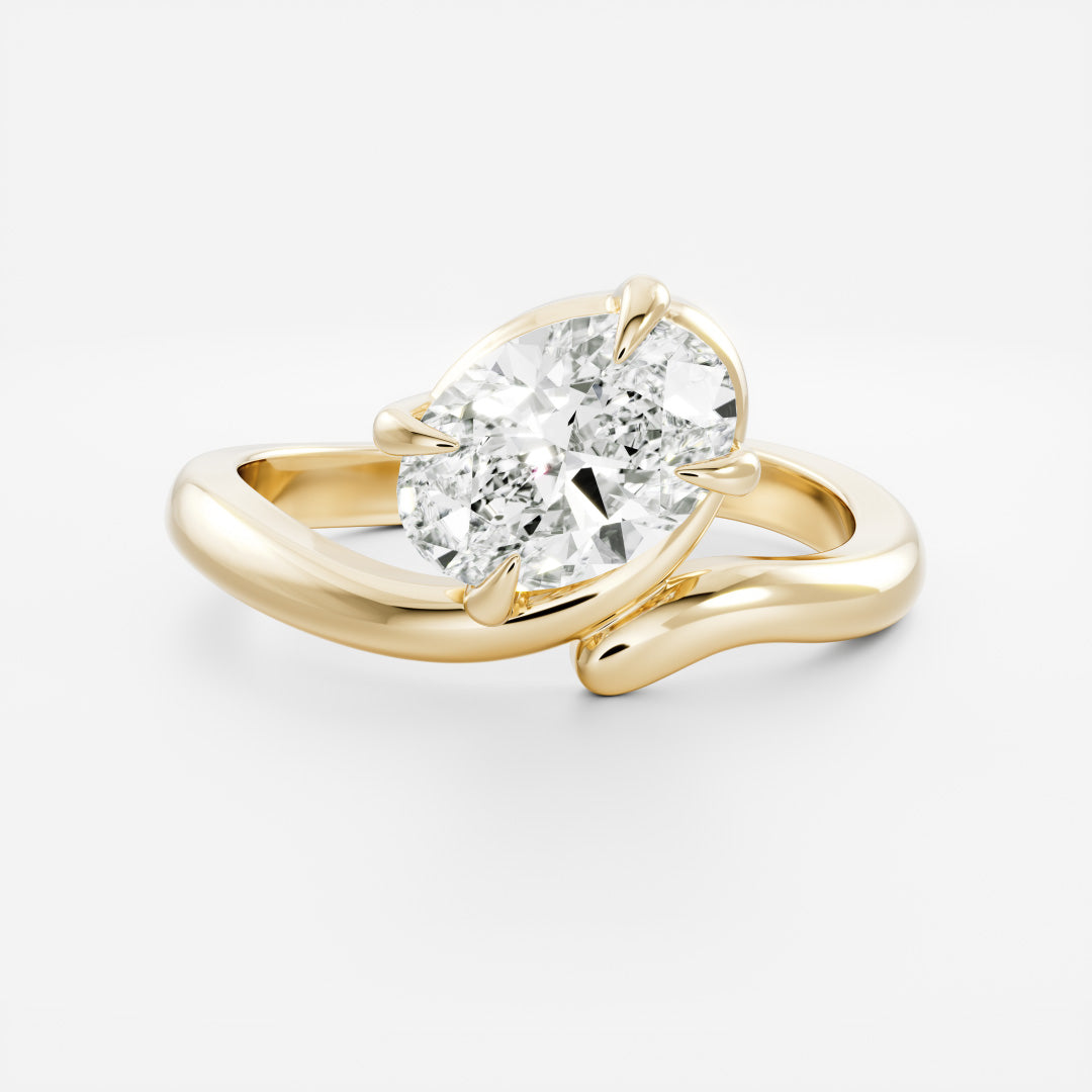Solitaire-Oval Lab Grown Diamond Engagement Ring
