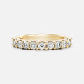 Half Eternity- 0.20 CT Oval Moissanite Wedding Band