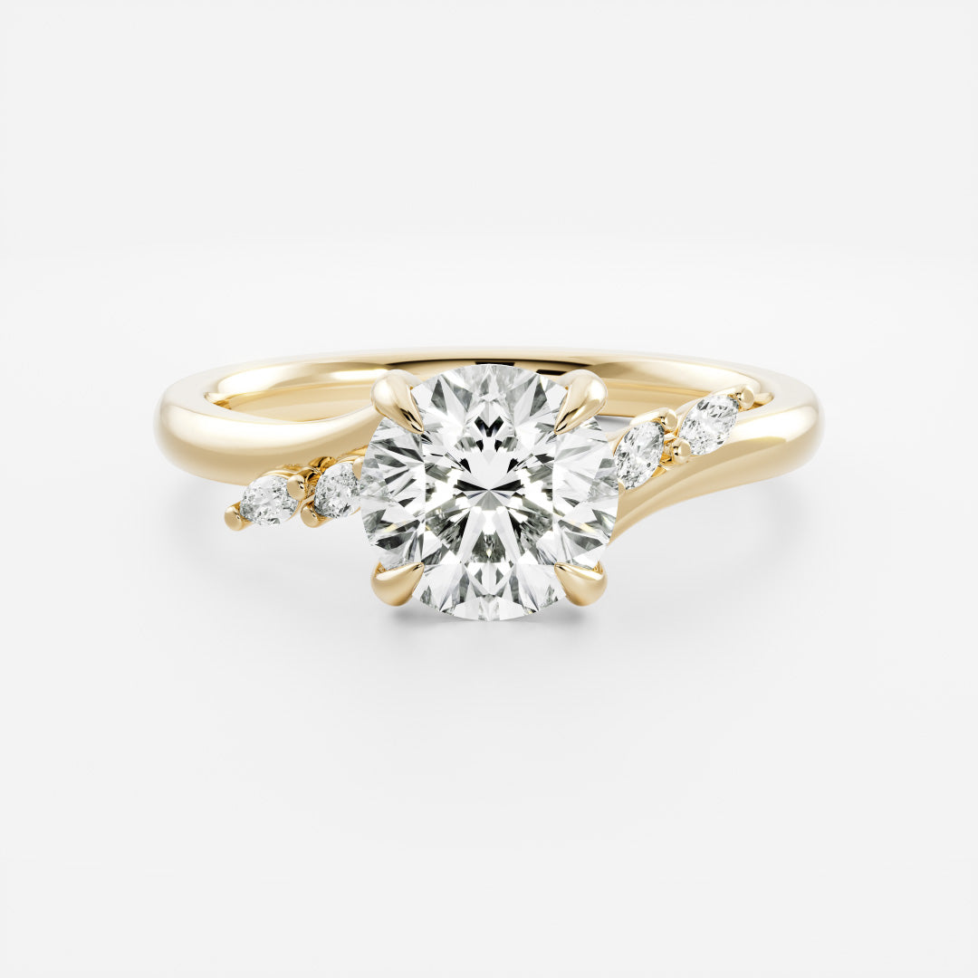 Solitaire- 1.0 CT Oval Moissanite Engagement Ring