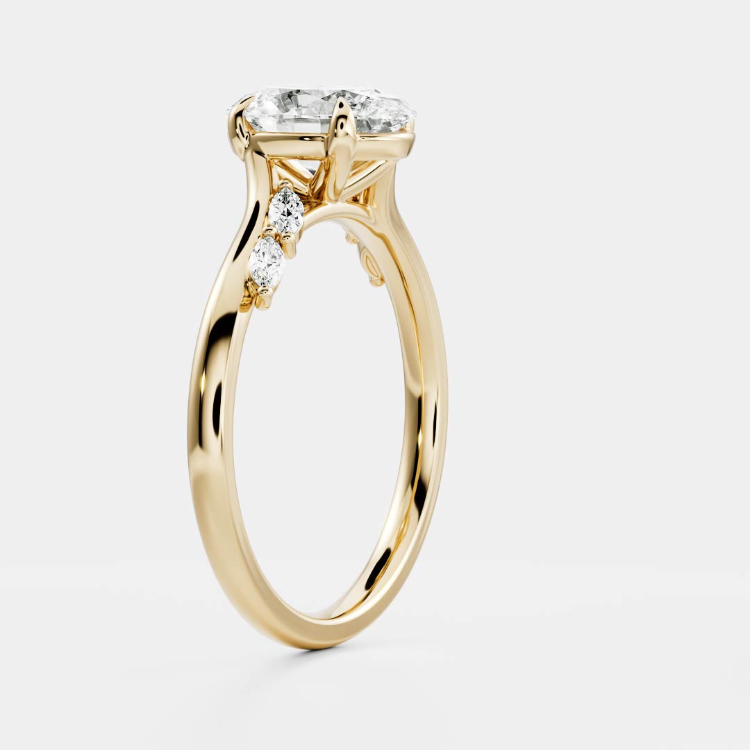 Solitaire-Oval Lab Grown Diamond Engagement Ring