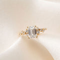 Cluster-1.5 CT Emerald Lab Grown Diamond Engagement Ring