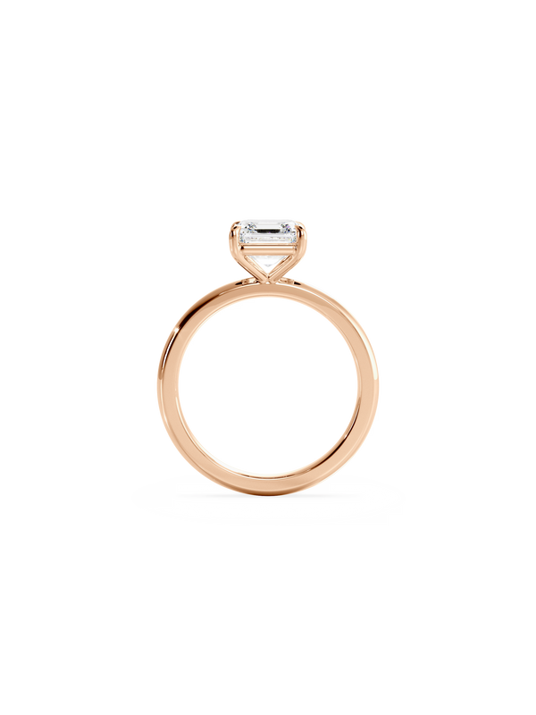Solitaire-Asscher Lab Grown Diamond Engagement Ring - Solitaire-Oval Lab Grown Diamond Engagement Ring