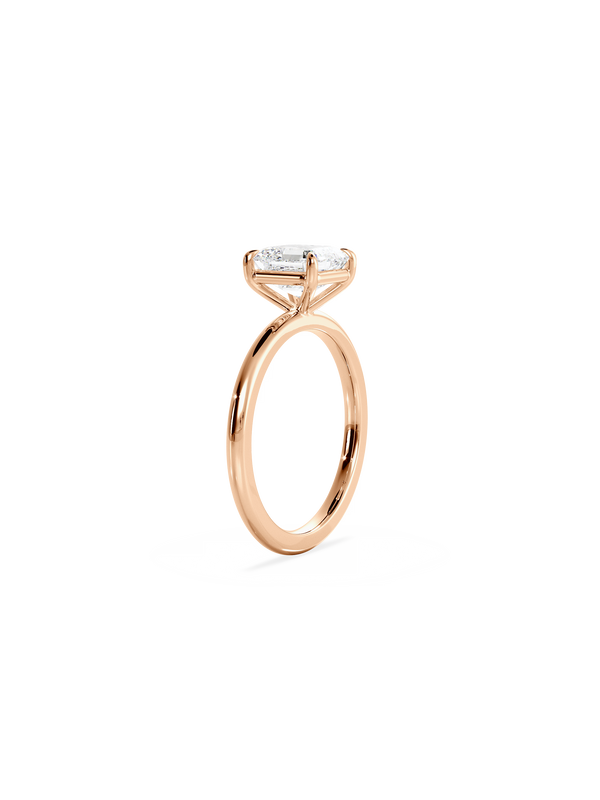 Solitaire-Asscher Lab Grown Diamond Engagement Ring - Solitaire-Oval Lab Grown Diamond Engagement Ring