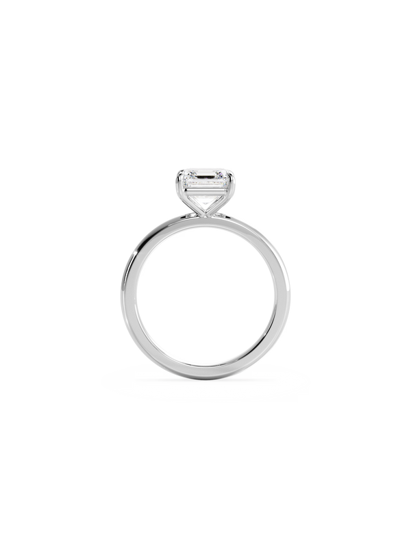 Solitaire-Asscher Lab Grown Diamond Engagement Ring - Solitaire-Oval Lab Grown Diamond Engagement Ring