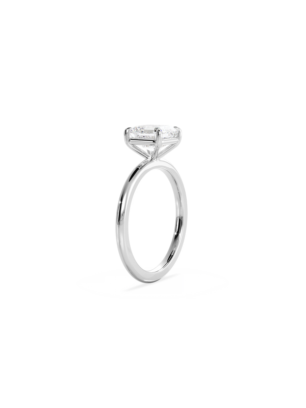 Solitaire-Asscher Lab Grown Diamond Engagement Ring - Solitaire-Oval Lab Grown Diamond Engagement Ring
