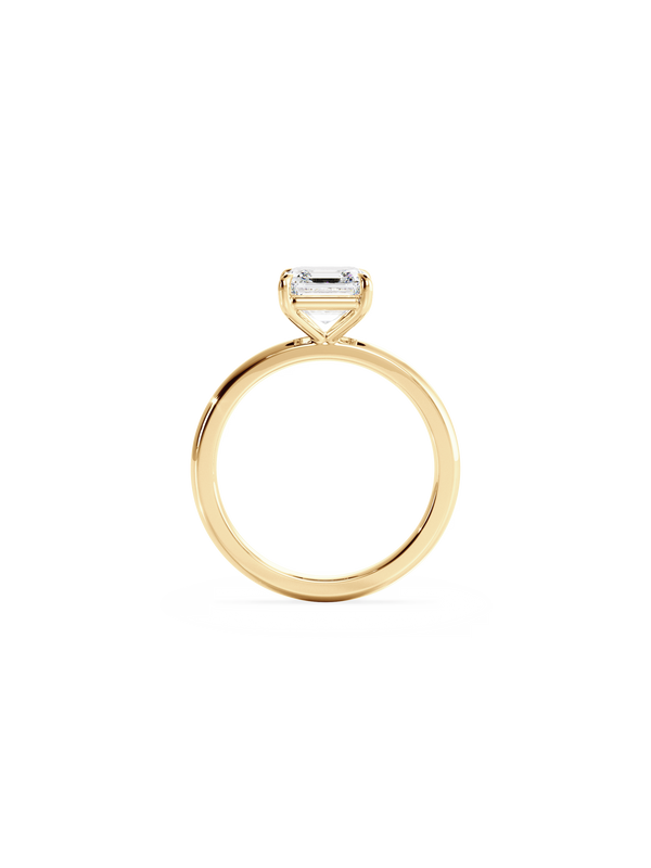 Solitaire-Asscher Lab Grown Diamond Engagement Ring - Solitaire-Oval Lab Grown Diamond Engagement Ring
