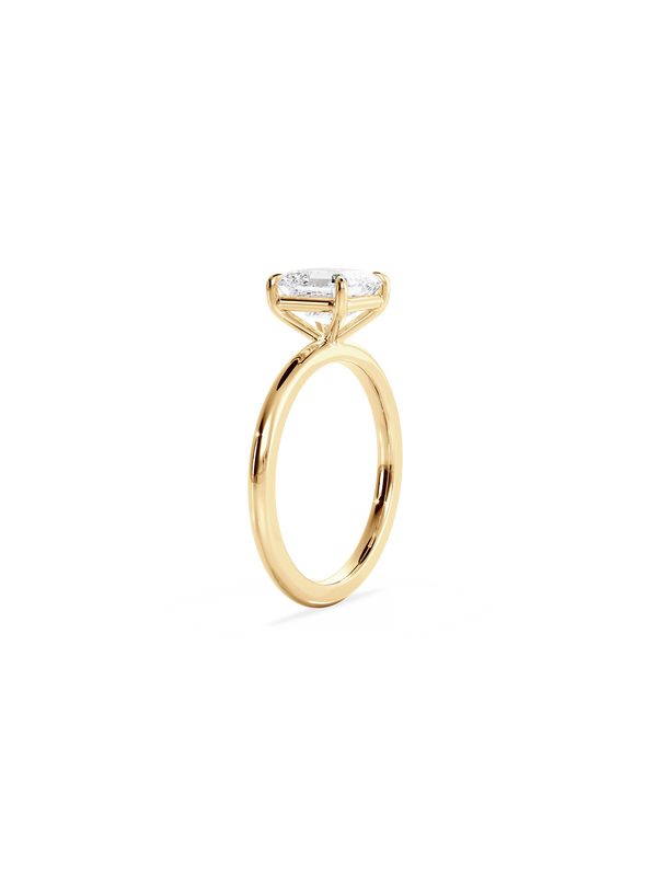 Solitaire-Asscher Lab Grown Diamond Engagement Ring - Solitaire-Oval Lab Grown Diamond Engagement Ring