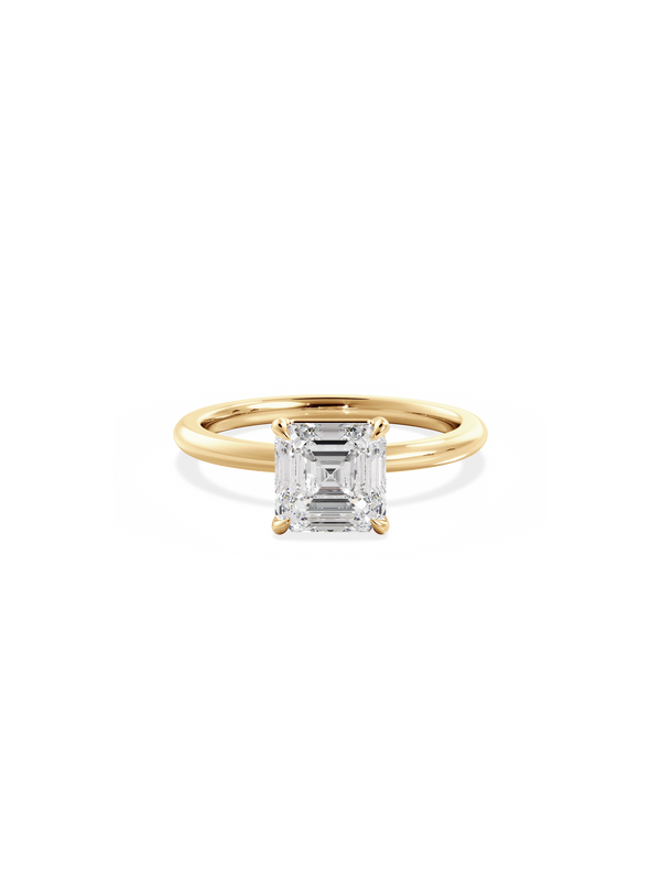 Solitaire-Asscher Lab Grown Diamond Engagement Ring - Solitaire-Oval Lab Grown Diamond Engagement Ring