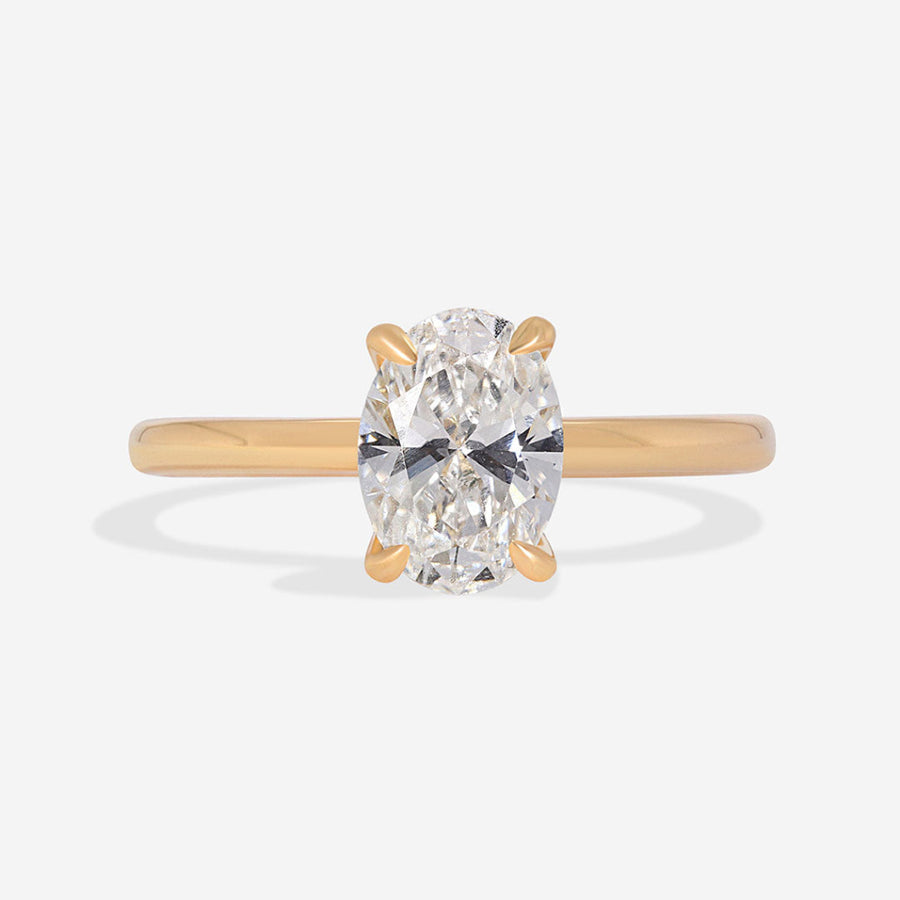 Solitaire-1.0 CT Oval Lab Grown Diamond Engagement Ring