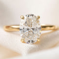 Solitaire-2.5 CT Oval Lab Grown Diamond Engagement Ring