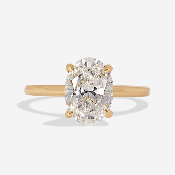 Solitaire-2.0 CT Oval Lab Grown Diamond Engagement Ring - Solitaire-2.0 CT Oval Lab Grown Diamond Engagement Ring