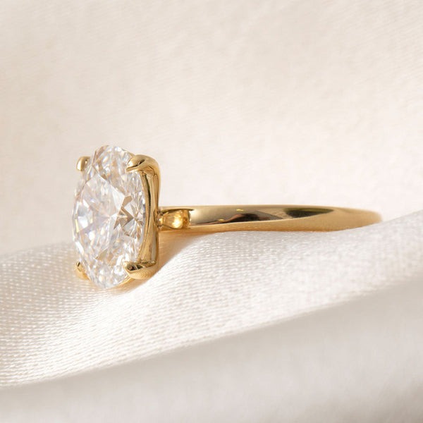 Solitaire-2.0 CT Oval Lab Grown Diamond Engagement Ring - Solitaire-2.0 CT Oval Lab Grown Diamond Engagement Ring