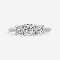 Three Stone-0.5 CT Round Lab Grown Diamond Engagement Ring
