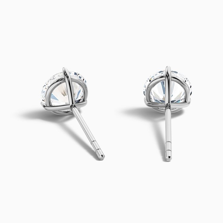 Solitaire- 1.0 CT Round Moissanite Stud Earrings