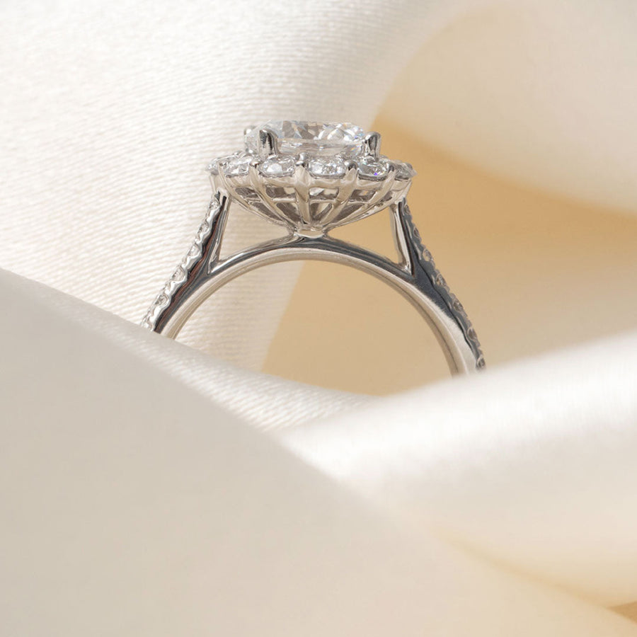 Halo-2.0 CT Round Lab Grown Diamond Engagement Ring