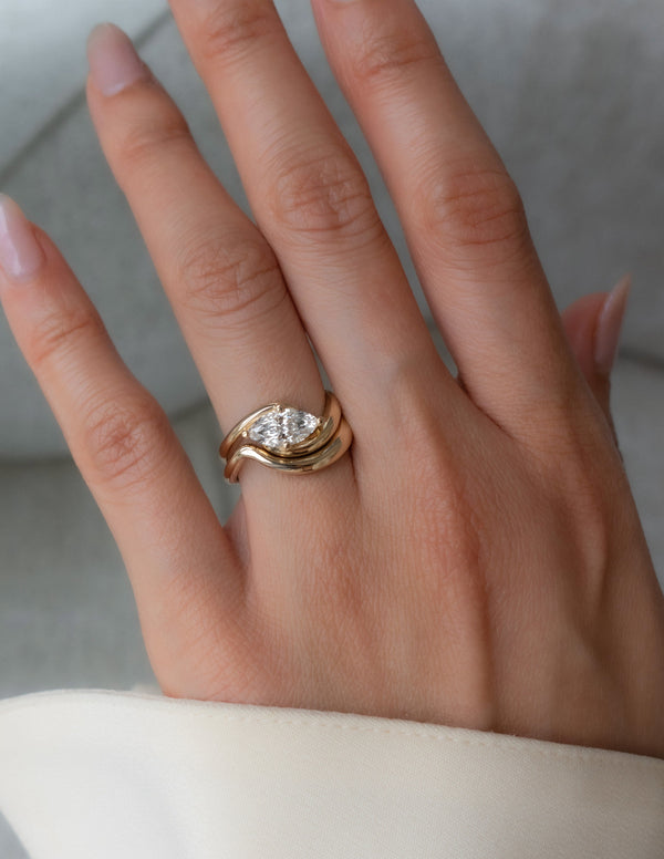 Curved Rapture- Wedding Band - Eternity- 0.50 CT Round Lab Grown Diamond Wedding Band