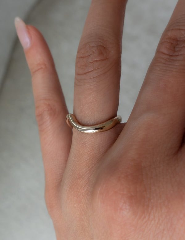 Curved Rapture- Wedding Band - Eternity- 0.50 CT Round Lab Grown Diamond Wedding Band