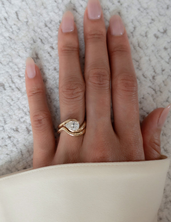 Curved Rapture- Wedding Band - Eternity- 0.50 CT Round Lab Grown Diamond Wedding Band
