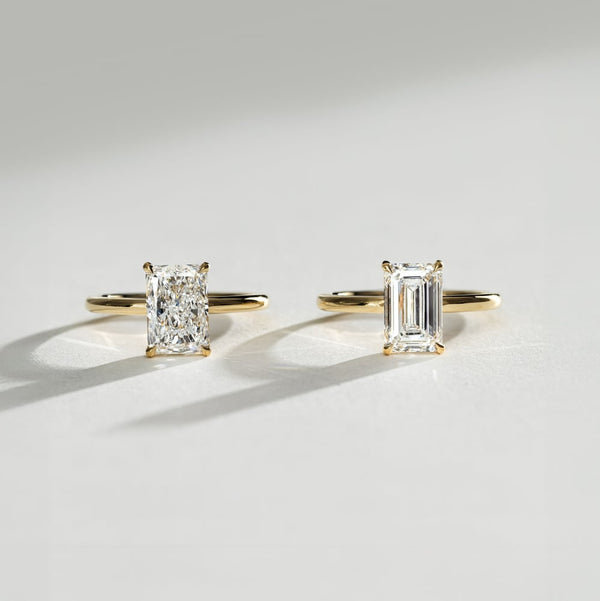 Twisting Band Solitaire - yellow-gold