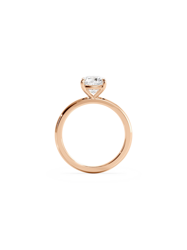 Solitaire-Cushion Lab Grown Diamond Engagement Ring - Solitaire-Oval Lab Grown Diamond Engagement Ring